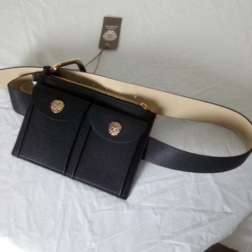 CAMUTO Black Belt Bag NEW 32 